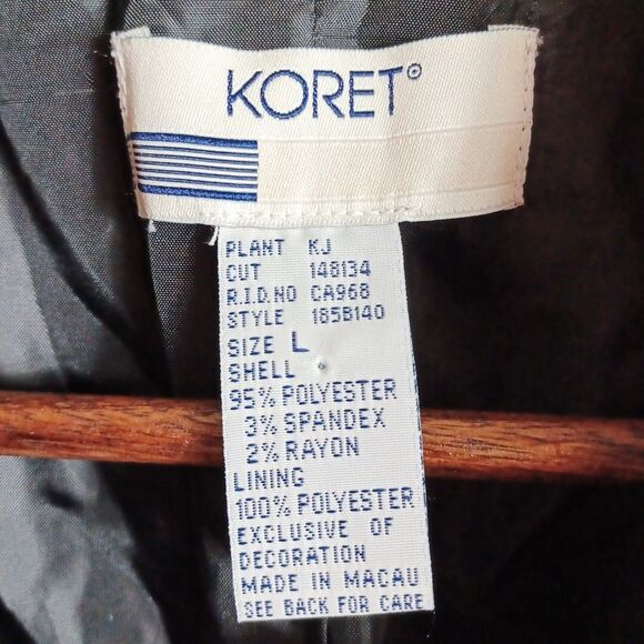 Koret Patchwork Embroidered Jacket Sz L Black Multicolor Artsy Boho Style - Picture 7 of 8